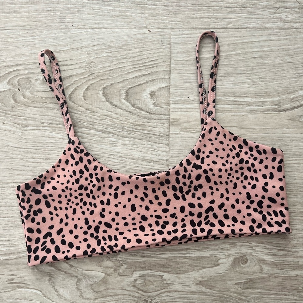 Nasty Gal Animal Print Bra Swim Top sz Large